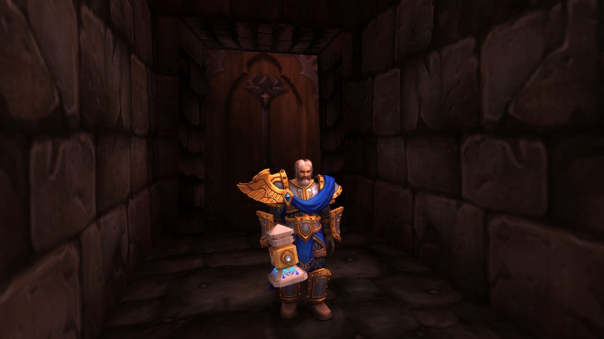 pheayre's tweet image. Oh dang, that new Uther model with his old armor! #ChainsofDomination #Shadowlands #Warcraft