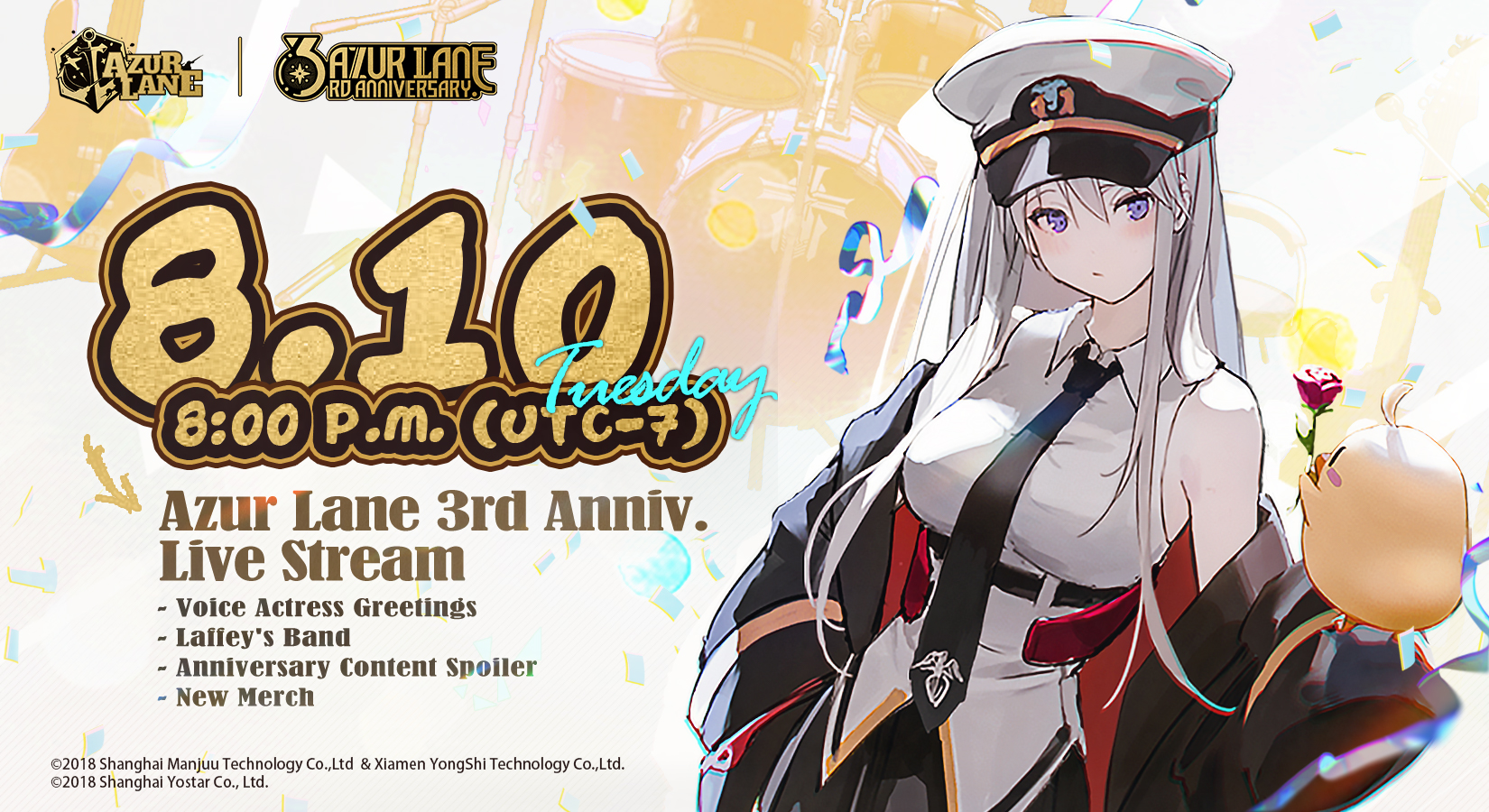Azur Lane Official on Twitter "【3rd Anniversary Live Stream