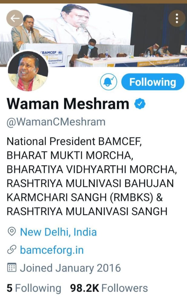 #WeFollow_WamanCMeshram 
@Pallvi_grana
@Surendr78004832
@karol_ashok
@PrernaSuman_
@Pradeep52355897
@satish_adii
@_AbhishekBauddh
@ManuM92578686
@VivekAzadAmbed1
@HarkeshSaroj9
@Khushi_Ambedkar
@GkAmbedkar5
@Mayurpatil7offi
@NavalKishore01
@PawanAmbedkar0
@RaviSha61295214