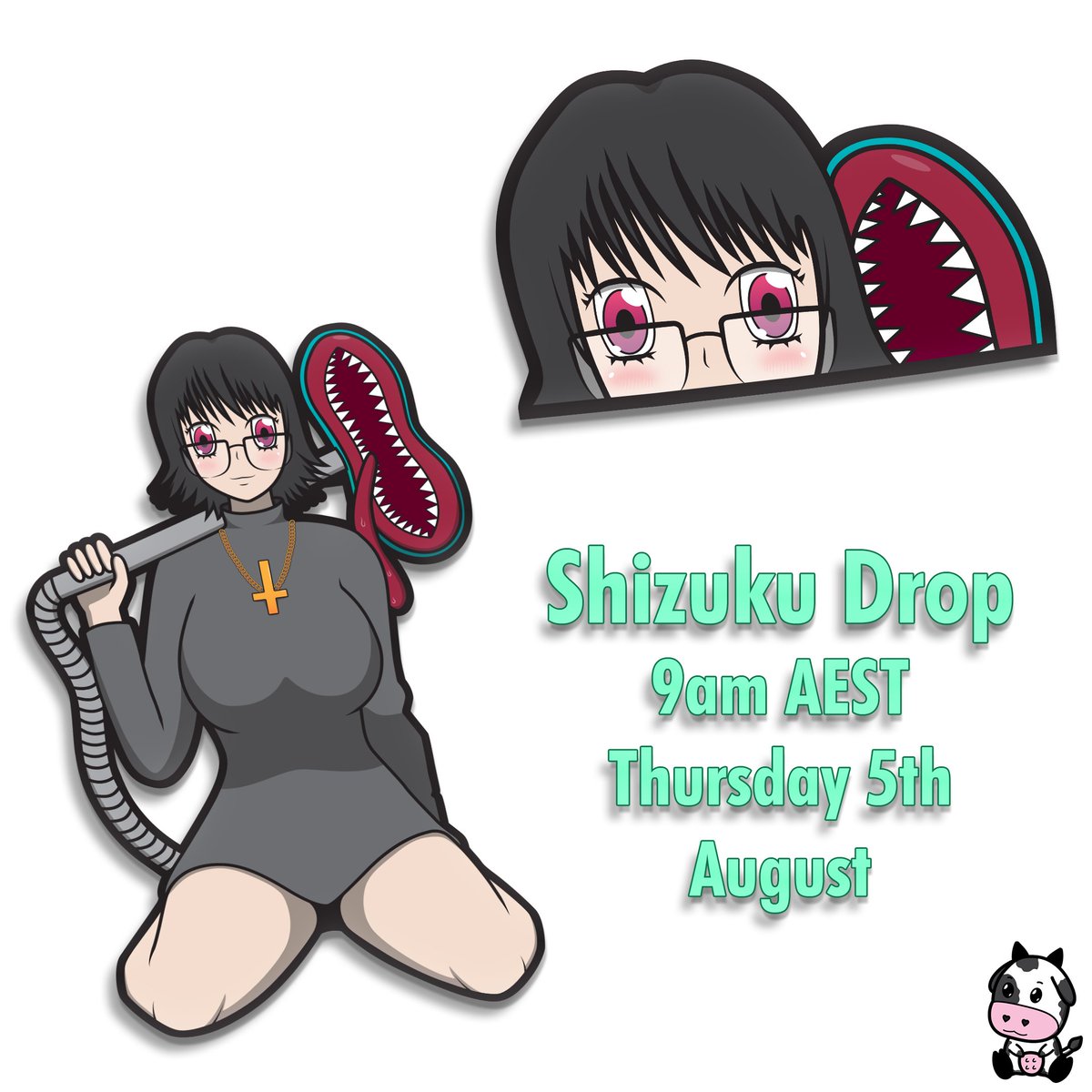 milkysensei's tweet photo. Mini drop tomorrow morning!
I'll be putting both Shizuku + Shizuku Peeker up on the website!
#milkysensei #animetiddies #stickerdrop #stickerrelease #newstickers #vacuum #shizukumurasaki #animethighs #thiccthighs #thiccthighssavelives #animetiddy #phantomtroupe #animegirl https://t.co/SmlRkablar