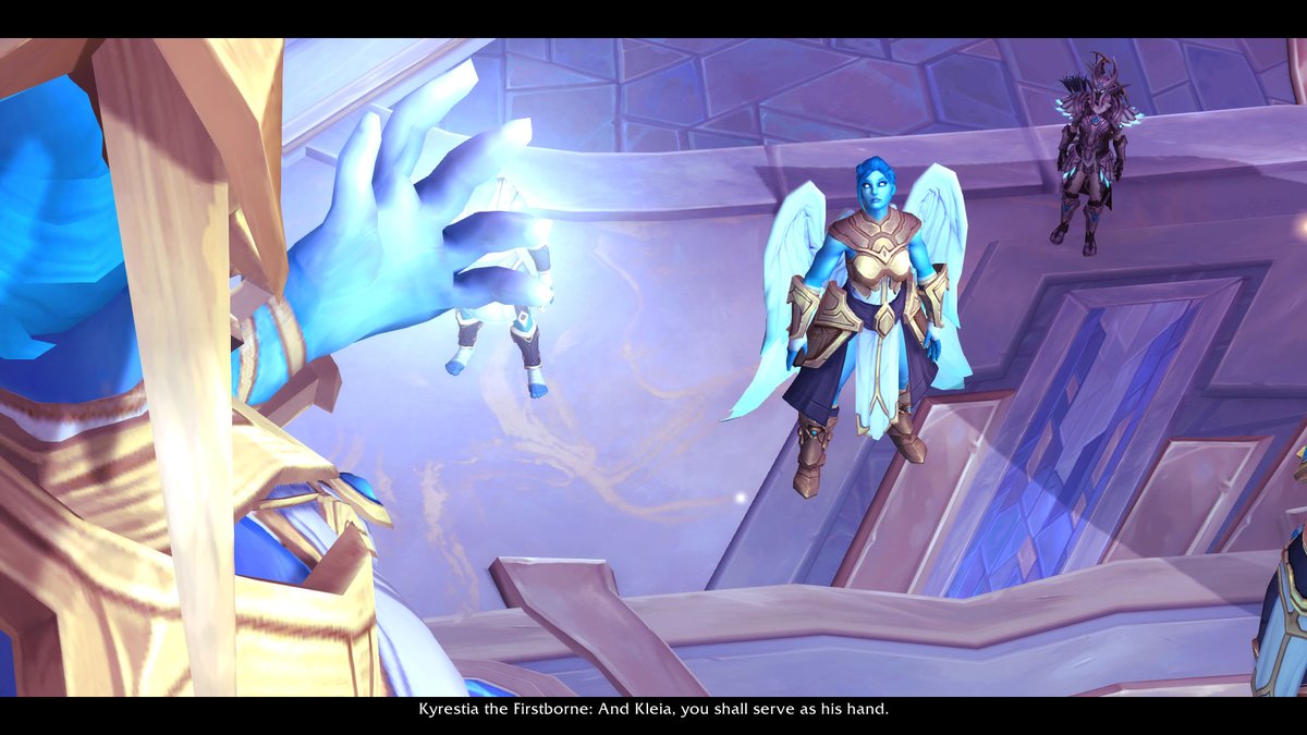 pheayre's tweet image. Woo! Kleia, promotion for best angel buddy! #ChainsofDomination #Shadowlands #Warcraft