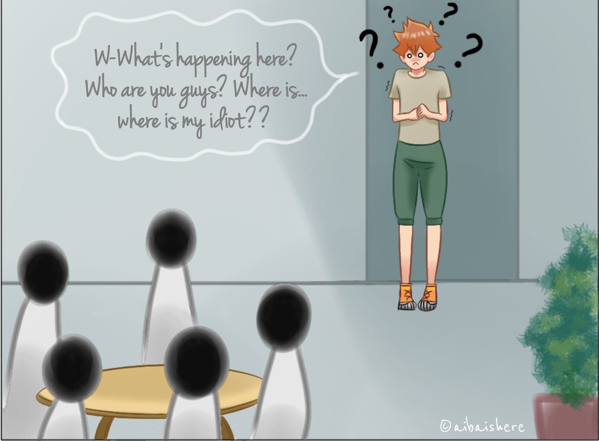 aibaishere's tweet photo. one day, tobio was having friends over for a small meeting when shoyo paid him a visit.

#ハイキュー #kagehina #คาเงฮินะ #影日 #카게히나 https://t.co/gkjuKu0333
