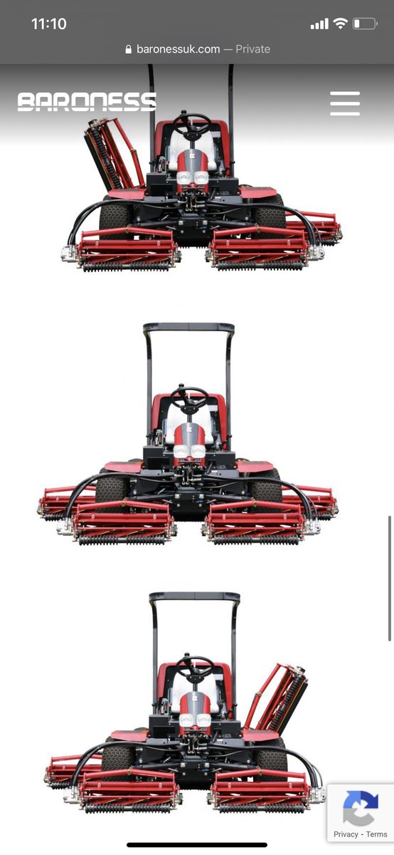 BaronessFlorida's tweet photo. A 5 unit reel mower that adjust to a 3 unit reel mower, great for fairways, tees, and approaches. Baroness offers a variety of options on their machines. This allows for a 2 and 1 mower that limits the equipment in stock at your course. Providing a “triplex” and “fairway” unit! https://t.co/xSCcjF7mWx