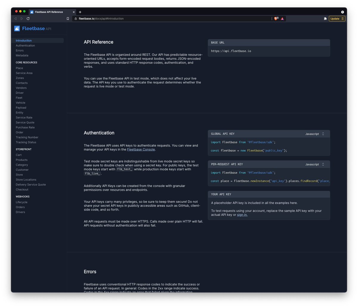 WreckItRon28's tweet image. New API reference docs, who this? @fleetbase_io  written in #emberjs #apidocs #opensource