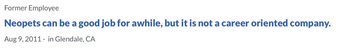 obsessed with neopets' glassdoor company profile page