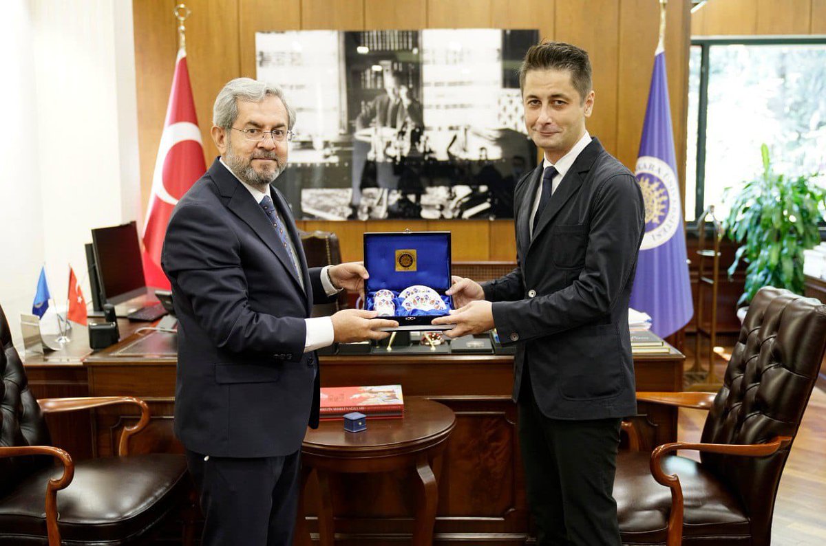 NizamiGanjaviIC's tweet photo. Rector @necdetunuvar of Ankara State University received Secretary-General @RovshanMuradov where upcoming #GlobalBakuForum #jointprojects been discussed. https://t.co/FkjmrBWYGZ