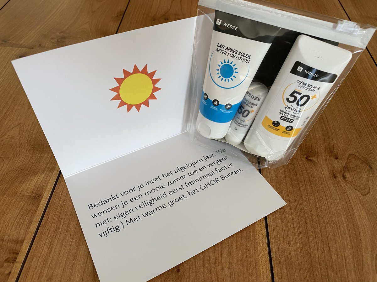 Bedankt <a href="/GHORHM/">GHOR Hollands Midden</a> voor de leuke zomerse attentie. Jullie ook een fijne vakantie gewenst!