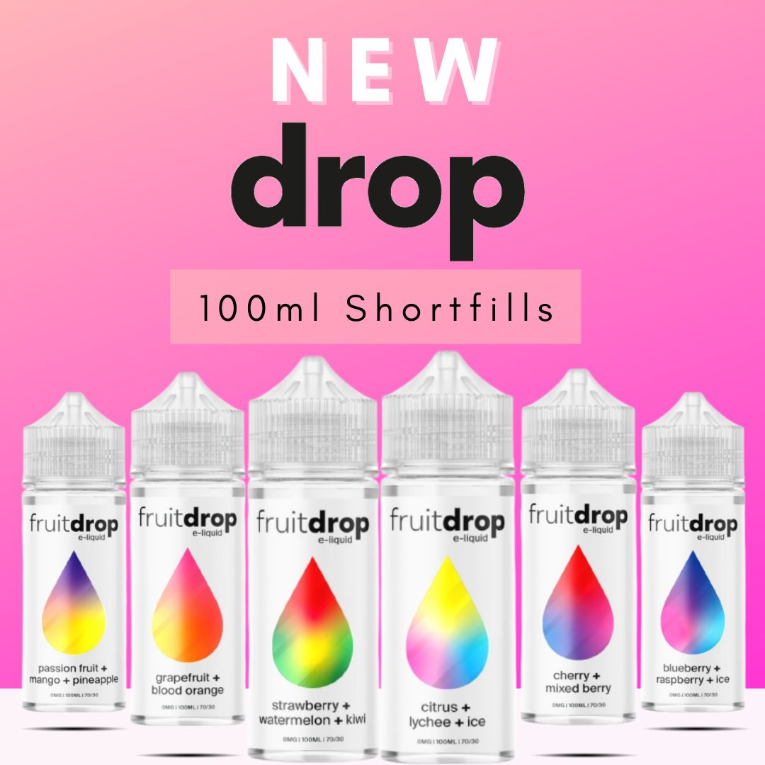 vapeorders's tweet photo. @drop.eliquids is a new brand with a simple philosophy of great flavours and competitive pricing. Choose from 6 fruity combinations that are sure to impress.  View the range at https://t.co/mscMdlwSGe https://t.co/8gAPVKBsBv