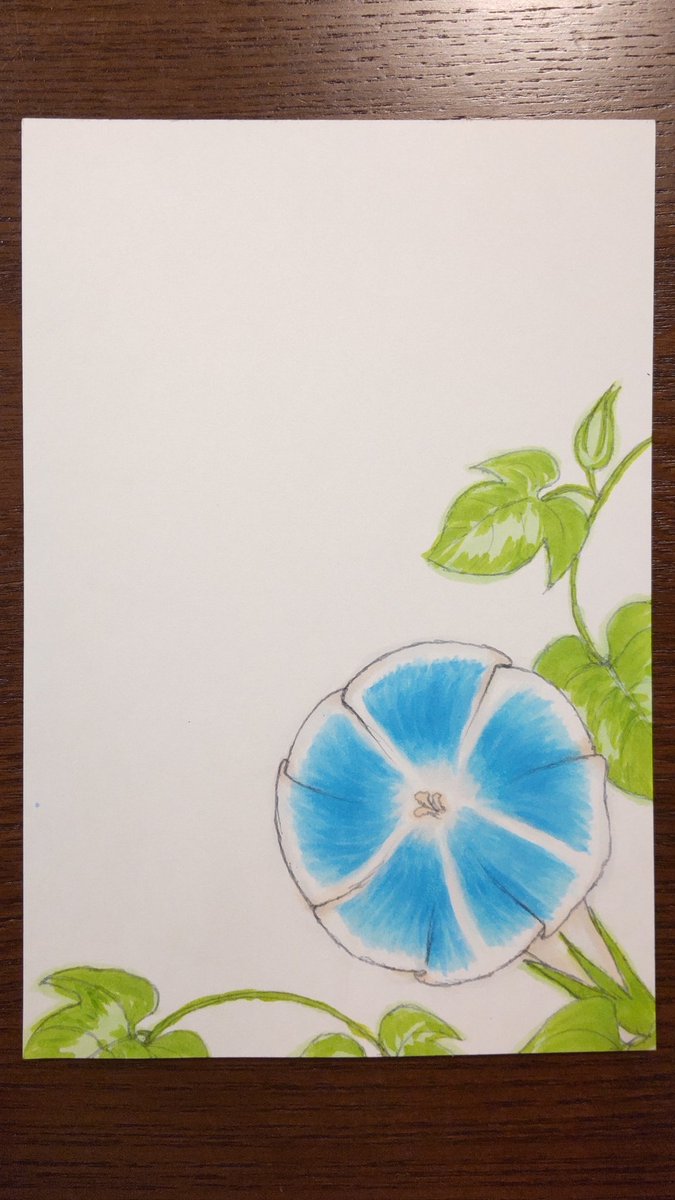 ma_omi26's tweet photo. 義祖母への残暑見舞いを描いてます。
義母へ向日葵バージョンも描きたい🖊

#残暑見舞い #朝顔 #コピック #copic #絵描きさんと繋がりたい https://t.co/dnWhsZpIUu