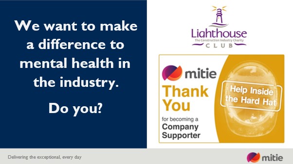 MitieProjects's tweet image. Every working day in the UK and Ireland two construction works take their own life! We want to make a difference and that is why we are a supporter of the Help Inside the Hard Hat campaign run by #LighthouseClub, The Construction Industry Charity. 

#goingtheextramile