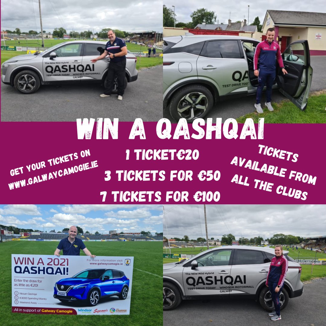 WIN A QASHQUI!! 

This fabulous ALL-NEW 212 QASHQAI 1.3, valued at €34,870 could be yours for only €20 
galwaycamogie.ie/win-a-qashqai/…

Pictured is Niamh Toolan, nutritionist, Dave Mannion, S&amp;C Allan Massey, medic with the  Minor Team and Darren Kelly from <a href="/gbfmsports/">Galway Bay FM Sport</a> and <a href="/SportsDaz/">SportsDaz</a>