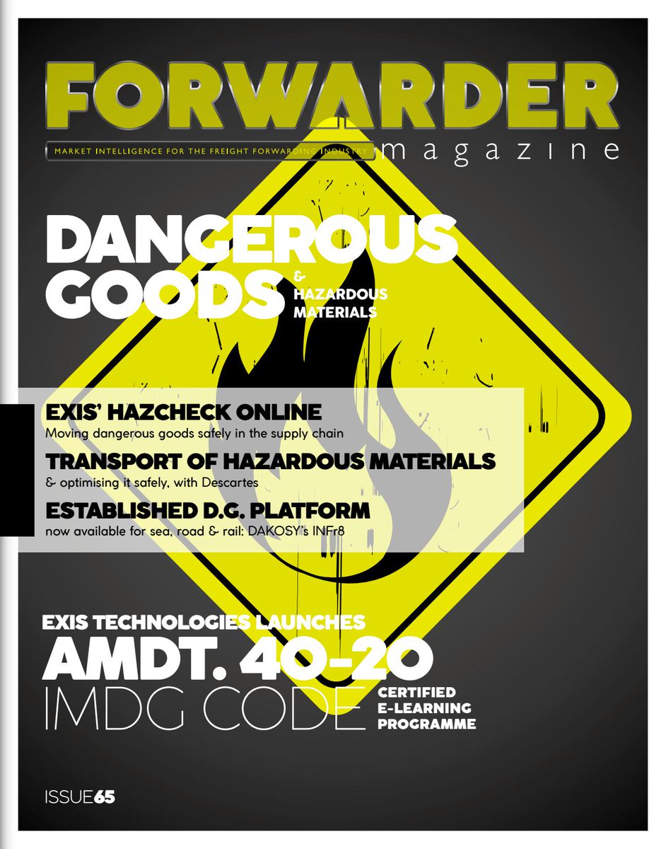 Hazchem Network MD Rob Symes appears in the latest edition of <a href="/ForwarderMag/">FORWARDER magazine</a> writing on the dangers of Limitied Quantities (LQ) with many people thinking LQ means Non-Haz  #Transport #chemicals #ADR #logistics buff.ly/3A5w6Qr