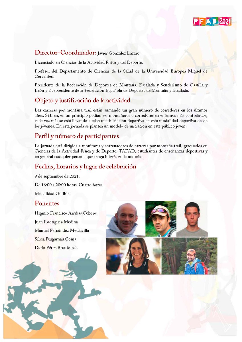 FDMESCYL's tweet photo. Abierto el plazo de inscripción para la jornada online de nuevas tendencias en carreras por montaña trail ⛰🏃‍♀️🏃en jóvenes dentro del @PFADJCYL  de @deportesjcyl  Inscripciones en: https://t.co/0qjfITtb4T #CastillayLeónEsDeporte https://t.co/iEnqO8F5Zs