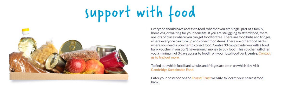 Centre33Camb's tweet photo. We know the school holidays can cause extra stress on family finances. 

If you need support with food, find your local food hub, fridge, or food bank here: https://t.co/APORjXPibM https://t.co/3jBW6zUywd
