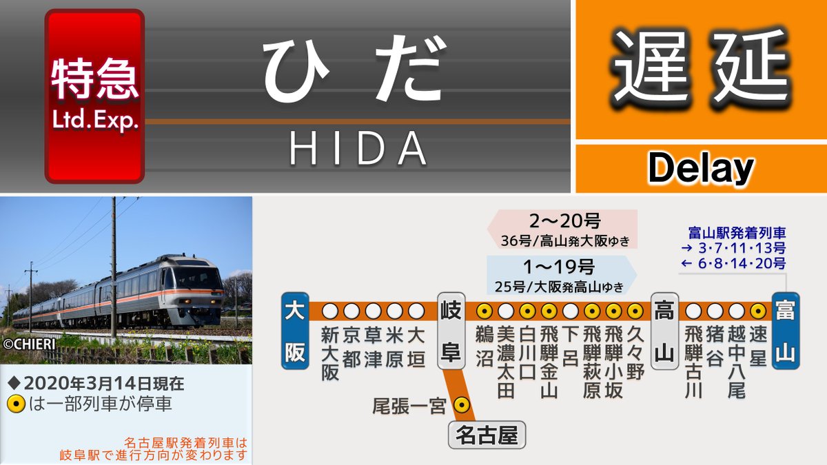 高山本線 運行状況 12ページ目 今日現在 リアルタイム最新情報 ナウティス