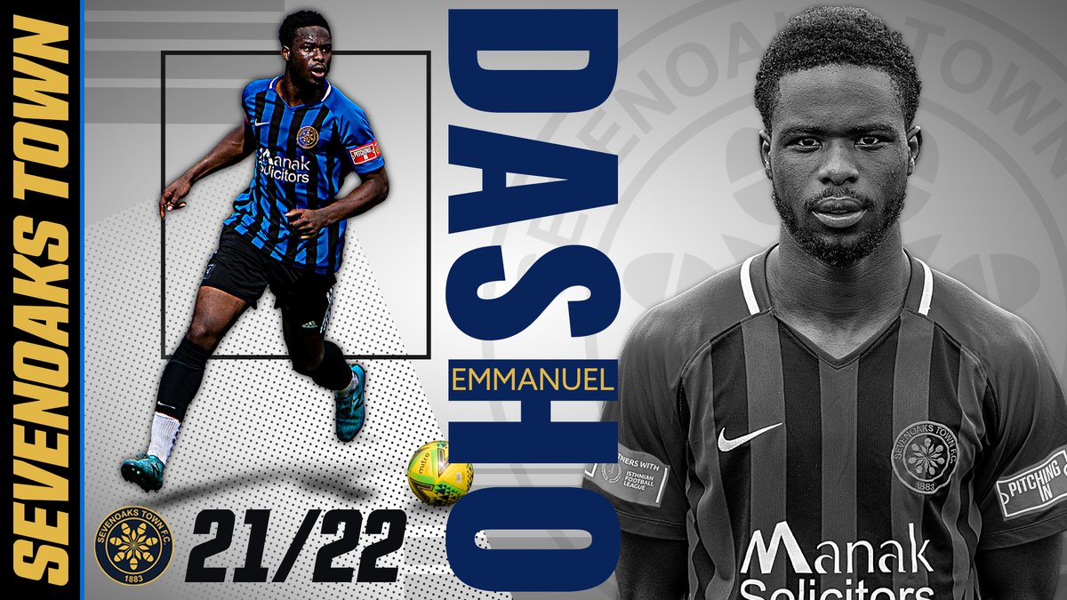 SevenoaksTownFC's tweet photo. ⚽️🔵⚫️ #Signing ⚫️🔵⚽️
We're delighted to announce the signing of defender Emmanuel Dasho for the upcoming season.
Welcome to Sevenoaks Town Emmanuel !
@IsthmianLeague
@KentNLPodcast
@KentOnlineSport
#Football #NonLeague #SevenoaksTownFC #OneClub #Defender #NewSigning https://t.co/nb9zSviwnd