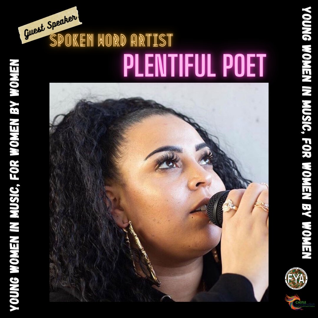 Our Young Women In Music project is back tonight with a very special guest...👀

The wonderful <a href="/plentifulpoet/">plentifulpoet</a> will be speaking to our ladies about her journey into spoken word &amp; community development🎤