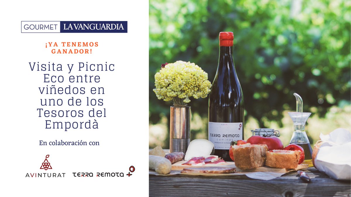 Ya tenemos el ganador del sorteo de una visita y picnic Eco que hicimos junto a <a href="/avinturat/">Avinturat</a> y #terraremota.
Esperamos que disfrute de una experiencia única, descubriendo los tesoros del Empordà.
El ganador, <a href="/EudaldCJ/">EudaldCJ</a>, ¡Felicidades!