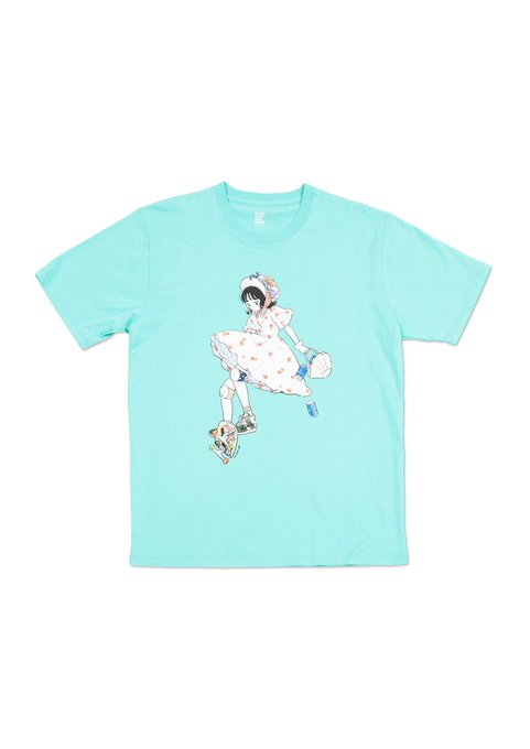 本日よりgraniphさんでTシャツ2種販売開始しました!
全国のgraniphさんの実店舗とオンラインショップで購入できます。
こちらはボディのカラーがアクアマリンのもの
https://t.co/rUJ9qiUBIL 