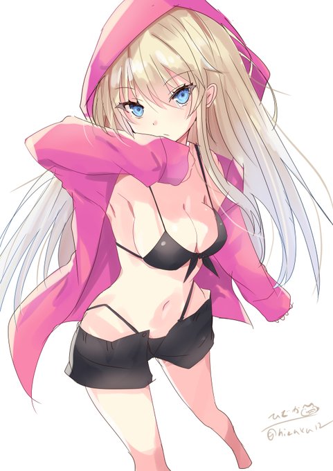 水着パーカーのtwitterイラスト検索結果