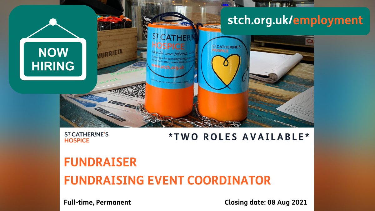 #Fundraisers: we are looking for two people who can bring passion and energy to our wonderful Supporter Acquisition team. Apply now! 
Go to: stch.org.uk/employment/
#CharityJobs #SussexJob #SurreyJob #Fundraising #Sussex #Surrey #Hospice #job #jobs #HiringNow #JobAlert