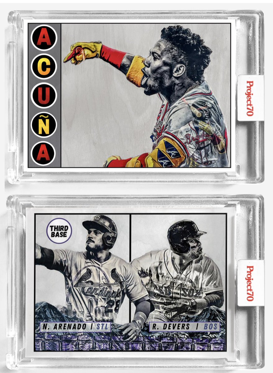 🔥🚨GIVEAWAY🚨🔥

RT with your pick of which P70 card of mine is your fav. for a mystery package which will include a signed foil of one of my cards. 

Closes Thursday 

#mlb #project70 #topps #WhoDoYouCollect #thehobby #baseball #baseballcards <a href="/Topps/">Topps</a>