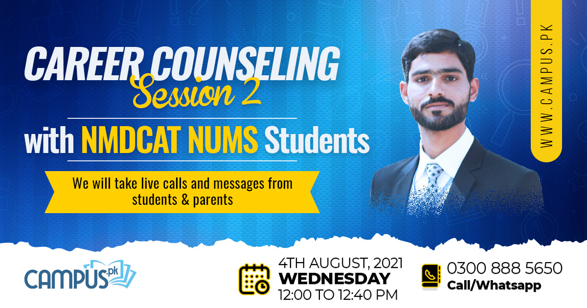 PkCampus's tweet photo. 𝐂𝐚𝐫𝐞𝐞𝐫 𝐂𝐨𝐮𝐧𝐬𝐞𝐥𝐢𝐧𝐠 𝐒𝐞𝐬𝐬𝐢𝐨𝐧 𝟐 𝐍𝐌𝐃𝐂𝐀𝐓 𝐒𝐭𝐮𝐝𝐞𝐧𝐭𝐬

Join 𝐍𝐌𝐃𝐂𝐀𝐓 Course: https://t.co/5dS1SnMhdL

For details, Call &amp; Whatsapp us at:
𝟎𝟑𝟎𝟎 𝟖𝟖𝟖 𝟓𝟔𝟓𝟎

#MDCAT #NMDCAT #Campus #OnlineEducation #EntryTestPreparation #MDCAT2021 #NUMS https://t.co/WVYzdZTgp2