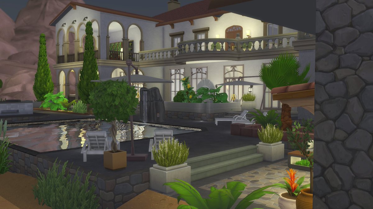 simdaisies's tweet image. I'm kind of not a fan of building mansions. They aren't my idea of a dream home, honestly.  (This is the Landgraab's mansion #wip)