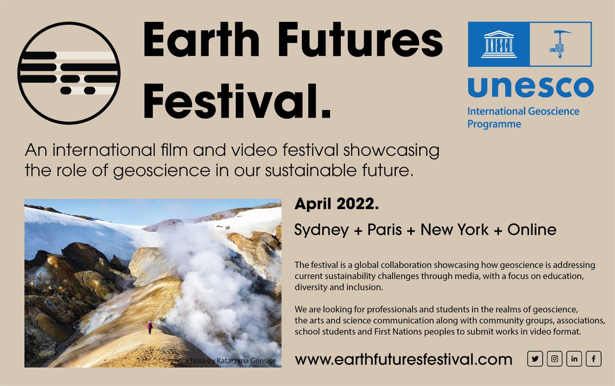 heatherkhandley's tweet image. So excited to finally share what I've been working on for the last 3 months! Launching the #EarthFuturesFestival today! An international film and video festival to showcase the important role #geoscience plays in our #sustainable future. Please retweet and follow @EarthFutureFest