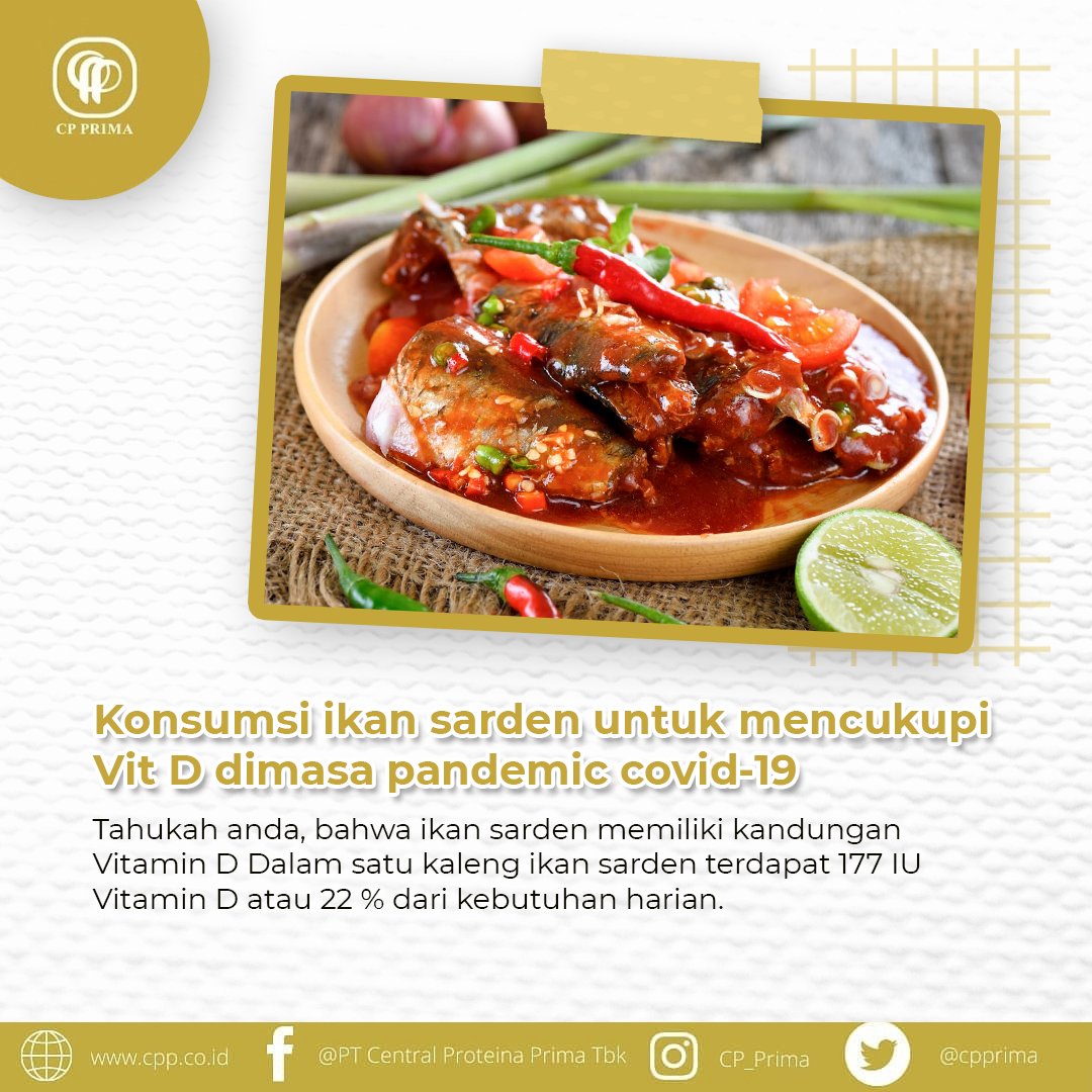 cpprima's tweet image. Konsumsi ikan sarden untuk mencukupi vit D dimasa pandemic covid-19.