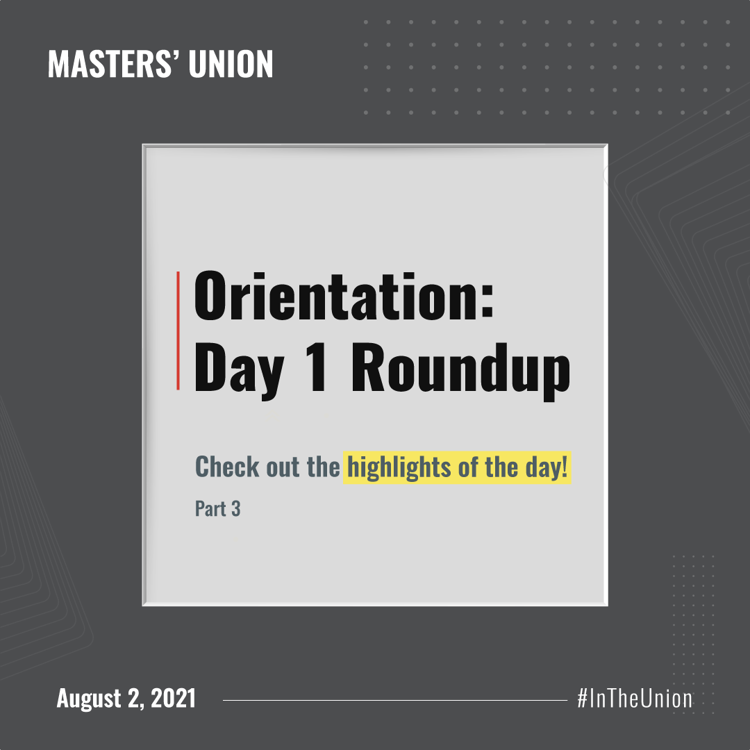 themastersunion's tweet photo. From Peer Meet with seniors to having ample fun moments with a promise of new friendships, quirky selfies and interactions during game night.
Check out the highlights of Day 1 of our event-packed #OrientationProgramme for the #Cohortof22 at #MastersUnion #InTheUnion https://t.co/OnZH9mmxkH