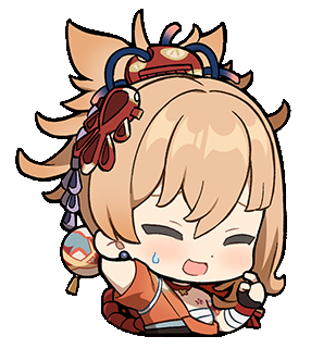 AeEntropy's tweet photo. Yoimiya sticker crops from her introduction page https://t.co/nNsRWqrrRt