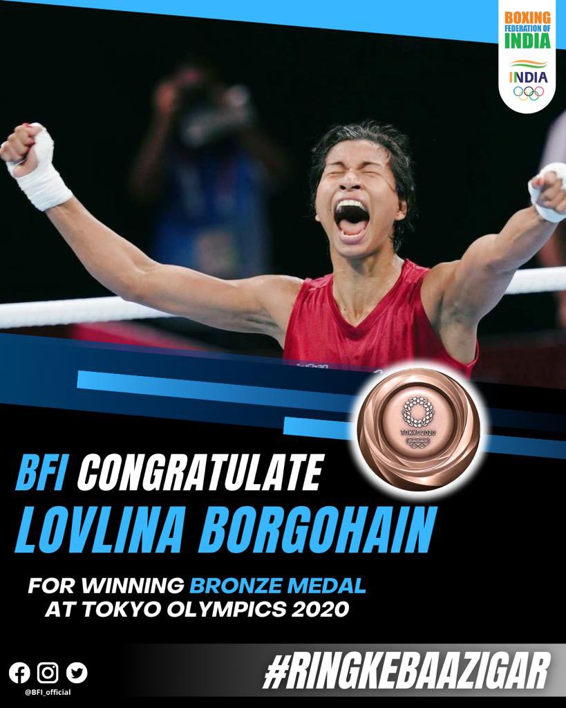 Indian boxer Lovlina clinched bronze in Tokyo Olympics 2020