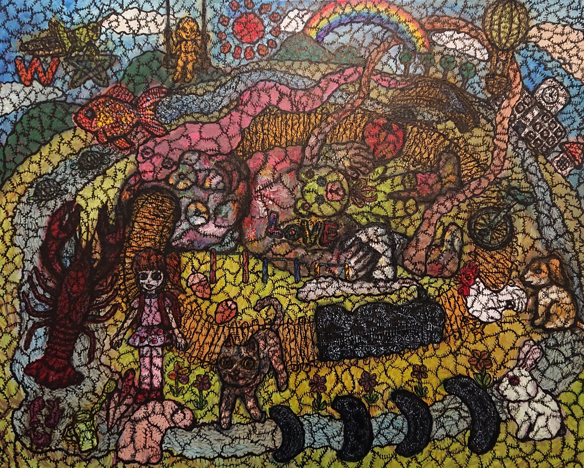 月日 絵画 油絵-
