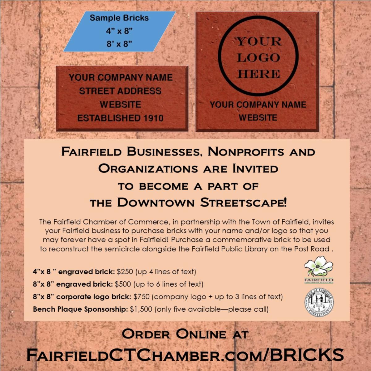 fairfieldchambr's tweet photo. Fairfield Chamber "Buy A Brick" Project - Celebrating 75th Anniversary https://t.co/eku2MHjz9Z https://t.co/c8oNzhrKg1
