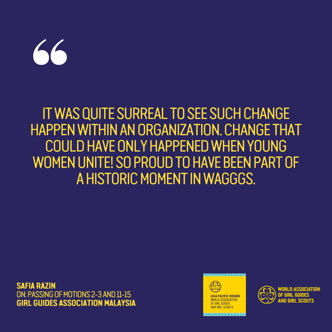 WAGGGSAsiaPac's tweet photo. The 37th Virtual World Conference had been so impactful to the young women in our region that they had more to say!
With that, we will leave you with some last insights from our 🇲🇾 young women delegates.
@pputerimy
#WalkingTogetherWalkingFar #37WoCo https://t.co/Dy4P0ERtJV