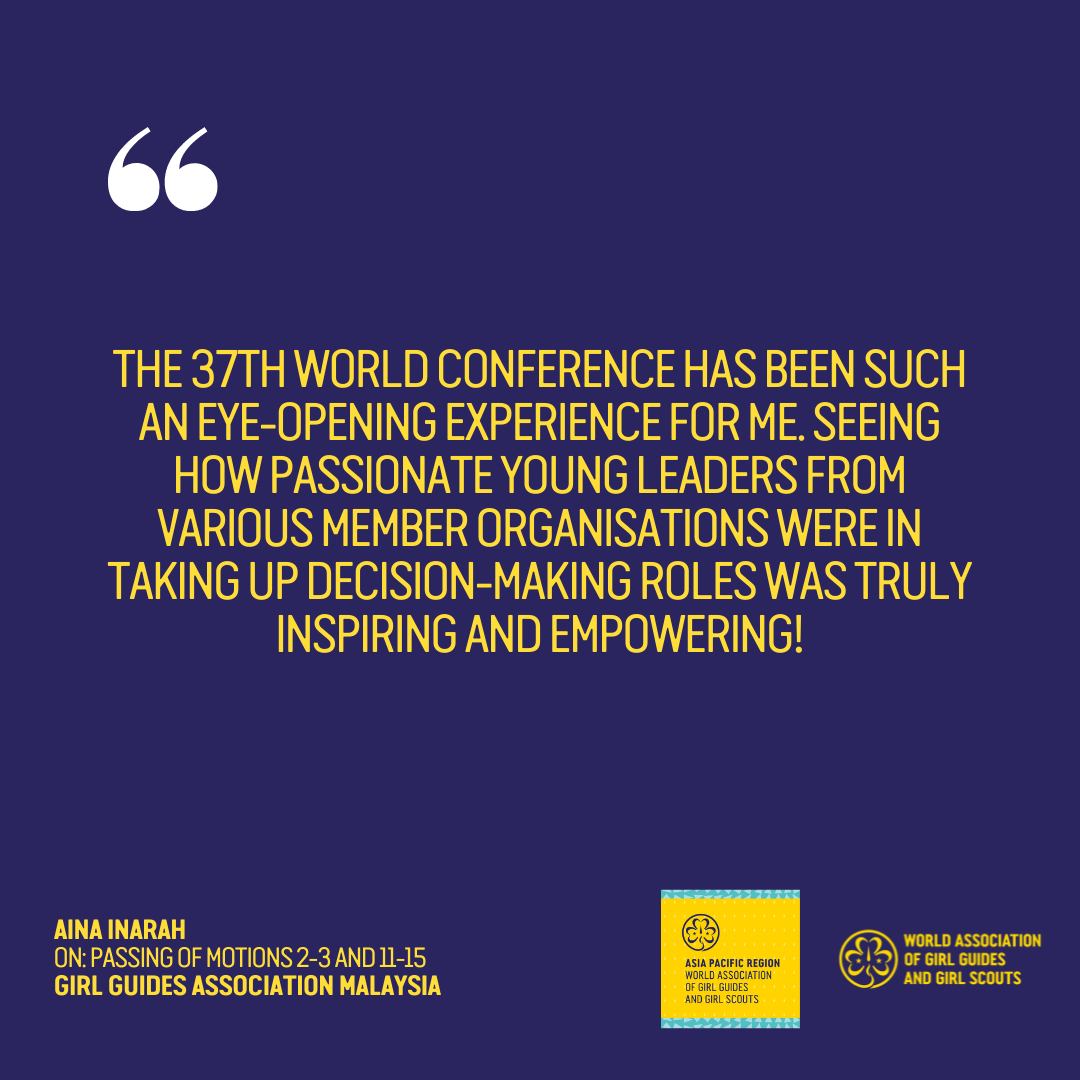 WAGGGSAsiaPac's tweet photo. The 37th Virtual World Conference had been so impactful to the young women in our region that they had more to say!
With that, we will leave you with some last insights from our 🇲🇾 young women delegates.
@pputerimy
#WalkingTogetherWalkingFar #37WoCo https://t.co/Dy4P0ERtJV