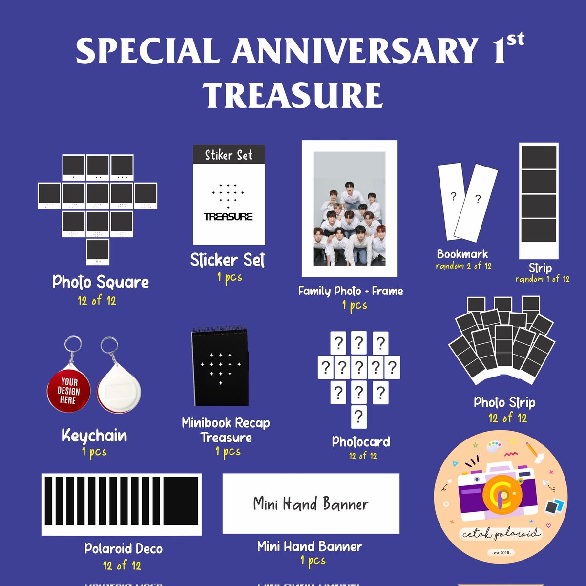 misobaeid's tweet photo. ✨SPECIAL ANNIVERSARY 1th TREASURE✨

💰UNDER 100K 
HAMPERS FANKIT BY @cetakpolaroidcm
Include :
💎 Family Photo + Frame 
💎 Minibook Recap Treasure
💎 Mini Hand Banner
💎 Photocard
💎 Polaroid Deco
💎 Photo Strip
💎 Strip 
💎 Keychain
💎 Sticker Set
💎 Bookmark

Link oren di rep https://t.co/DQdIyT19t5