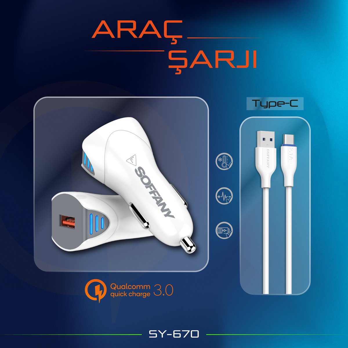 soffanycomtr's tweet photo. Maksimum hız imkanı sunan şarj cihazları sayesinde cihazınızı en güvenli şekilde şarj edebilirsiniz.. #soffany #telefon #şarj #aracsarjı #güç #hız https://t.co/eyiuXY0bUm