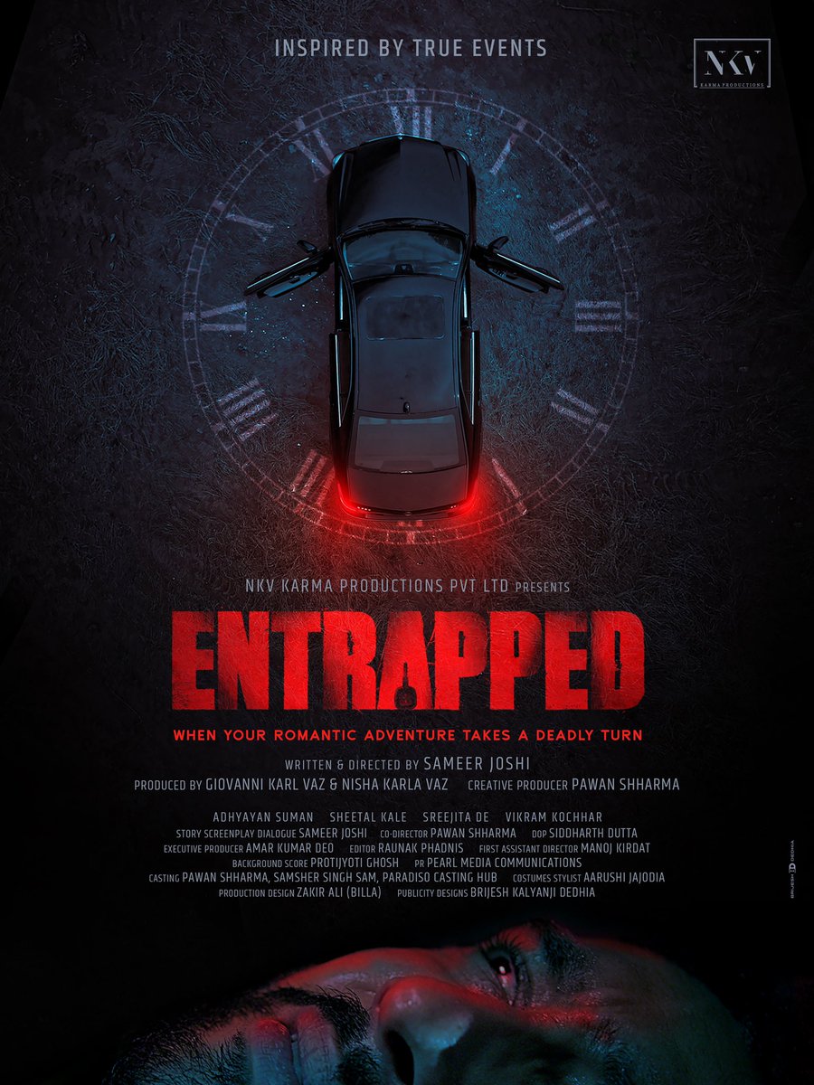 AdhyayanSsuman's tweet photo. #Filmingcomplete #Entrapped 'Inspired By True Events', Presented by NKV Karma Productions, Produced by Giovanni karl vaz & Nisha Karla Vaz, Starring @AdhyayanSsuman #sheetalkale
Creative Producer @pawanshharma Entrapped Written & Directed by @TheSameerJoshi https://t.co/PENQA9yd2w