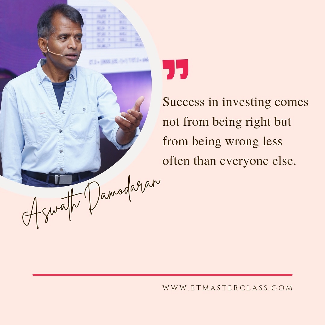 ETMasterclass on Twitter "Masterspeaks Aswath Damodaran is a