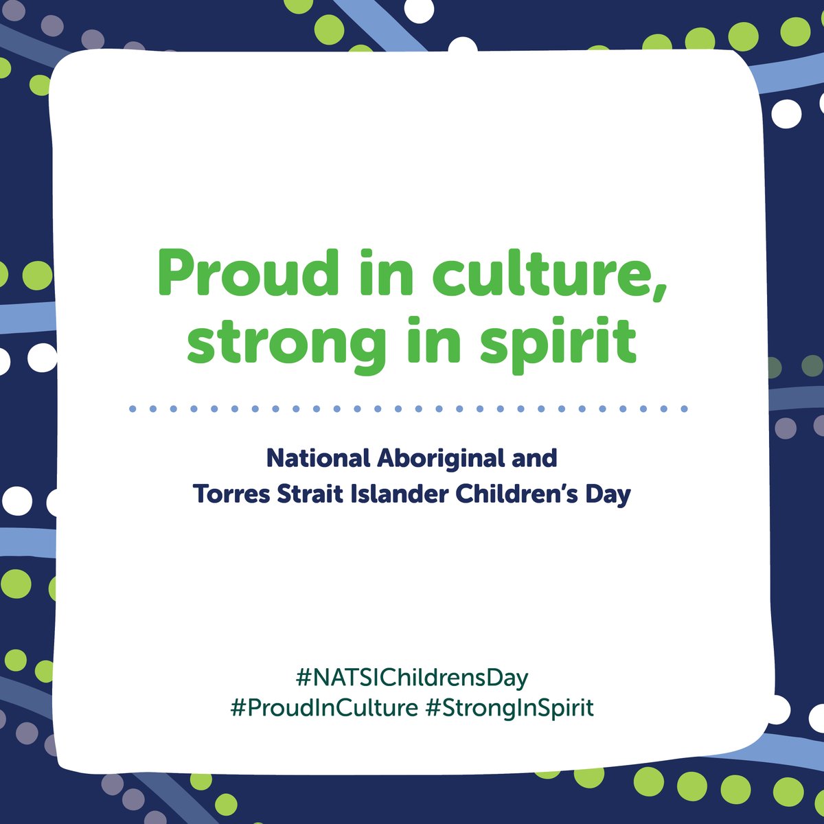 Barnardos_Aus's tweet photo. Today is Aboriginal and Torres Strait Islander Children’s Day!
Join us in celebrating our children and the importance of community, culture, language and Country in their lives.
#ProudInCulture #StrongInSpirit #NATSIChildrensDay https://t.co/bYZJqPJCP3
