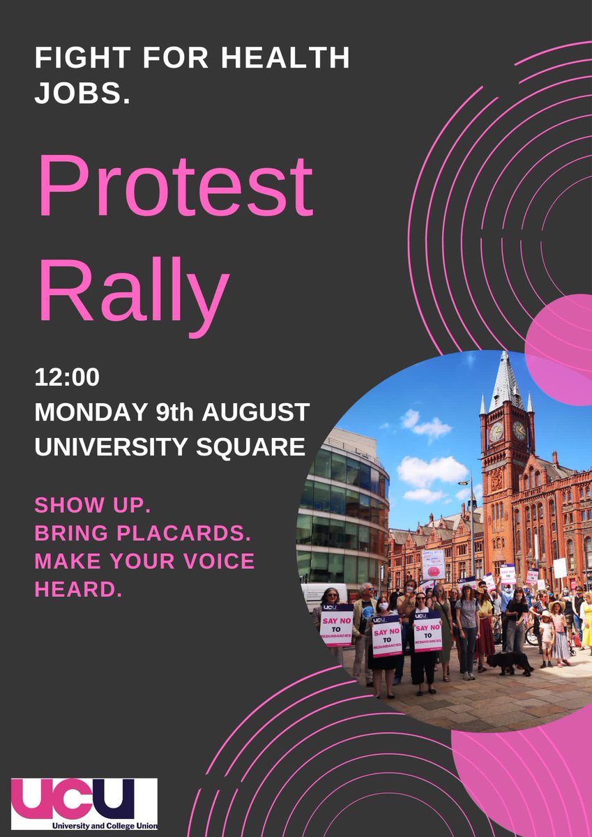 10 days of strike begin today because @livuni won't protect 2 jobs in a workforce of roughly 7,000. When we say no compulsory redundancies we mean it. Join our digital rally at midday Friday with <a href="/DrJoGrady/">Jo Grady</a> bit.ly/SolidarityRall…

On campus rally Monday 9th also midday.