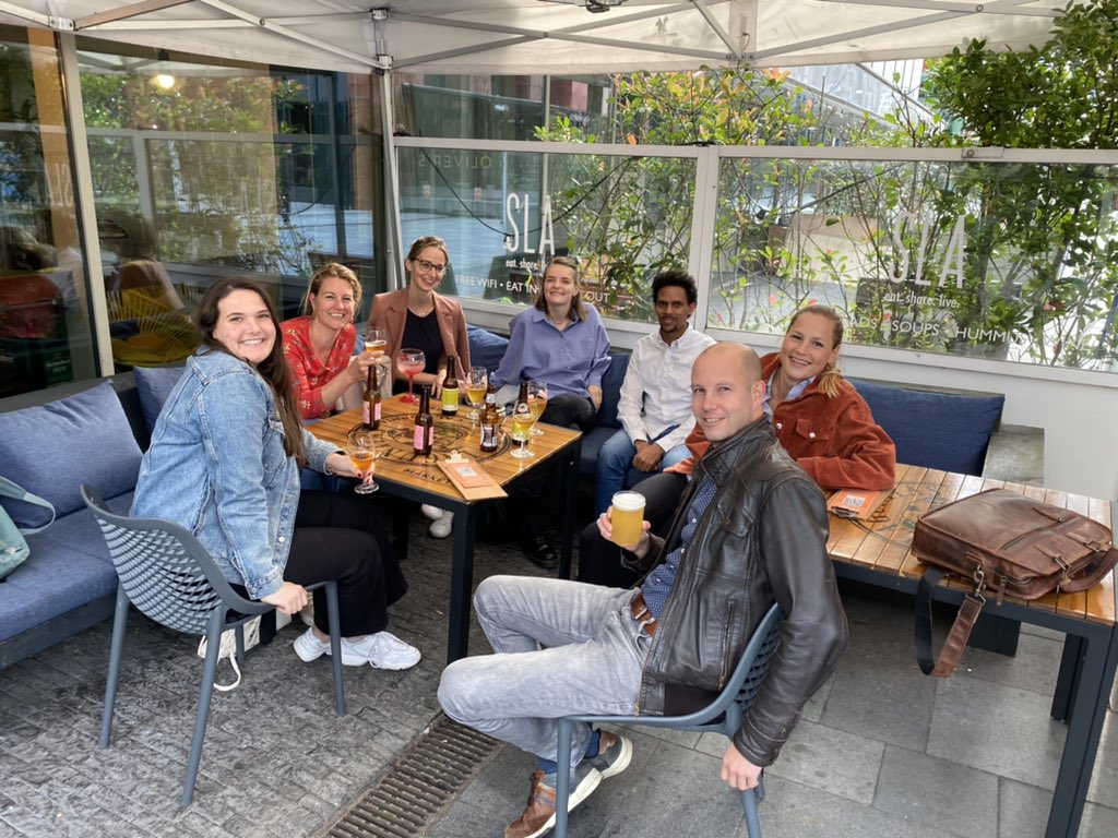 So happy to work with these great people!! surprise belated birthday party!