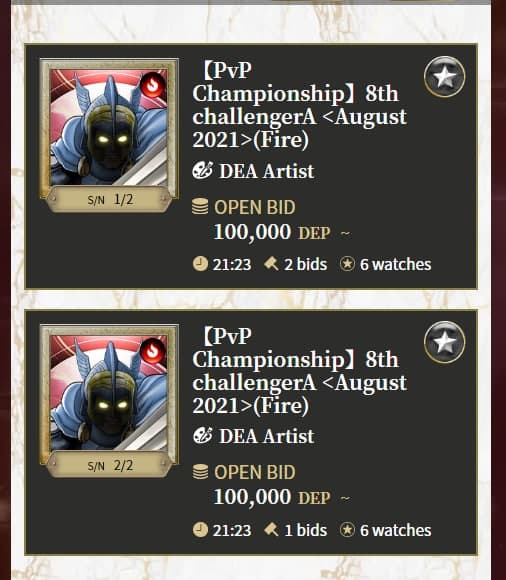 PlayMining_SG's tweet photo. 🔥JobTribes "Championship 2021"NFT sale with right to appear!🔥

Two purchasers can play against each other and the winner can win the right to participate in the Championship 2021.

⏰Sales period: Aug 4th 12:00 - Aug 5th 11:59 (UTC+8)

🔗Details: https://t.co/KQyQOI5YjN https://t.co/oXhJaPrlT3