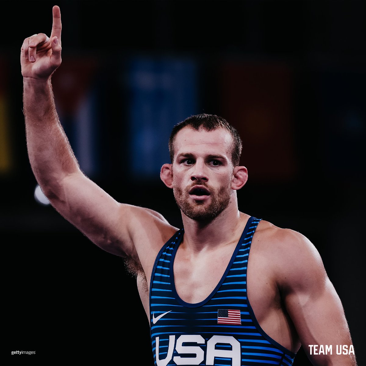 TeamUSA's tweet photo. TECH FALL AND GOING FOR GOLD.

@magicman_psu is heading to the 86 kg finals. #TokyoOlympics https://t.co/BFRAV9aODK