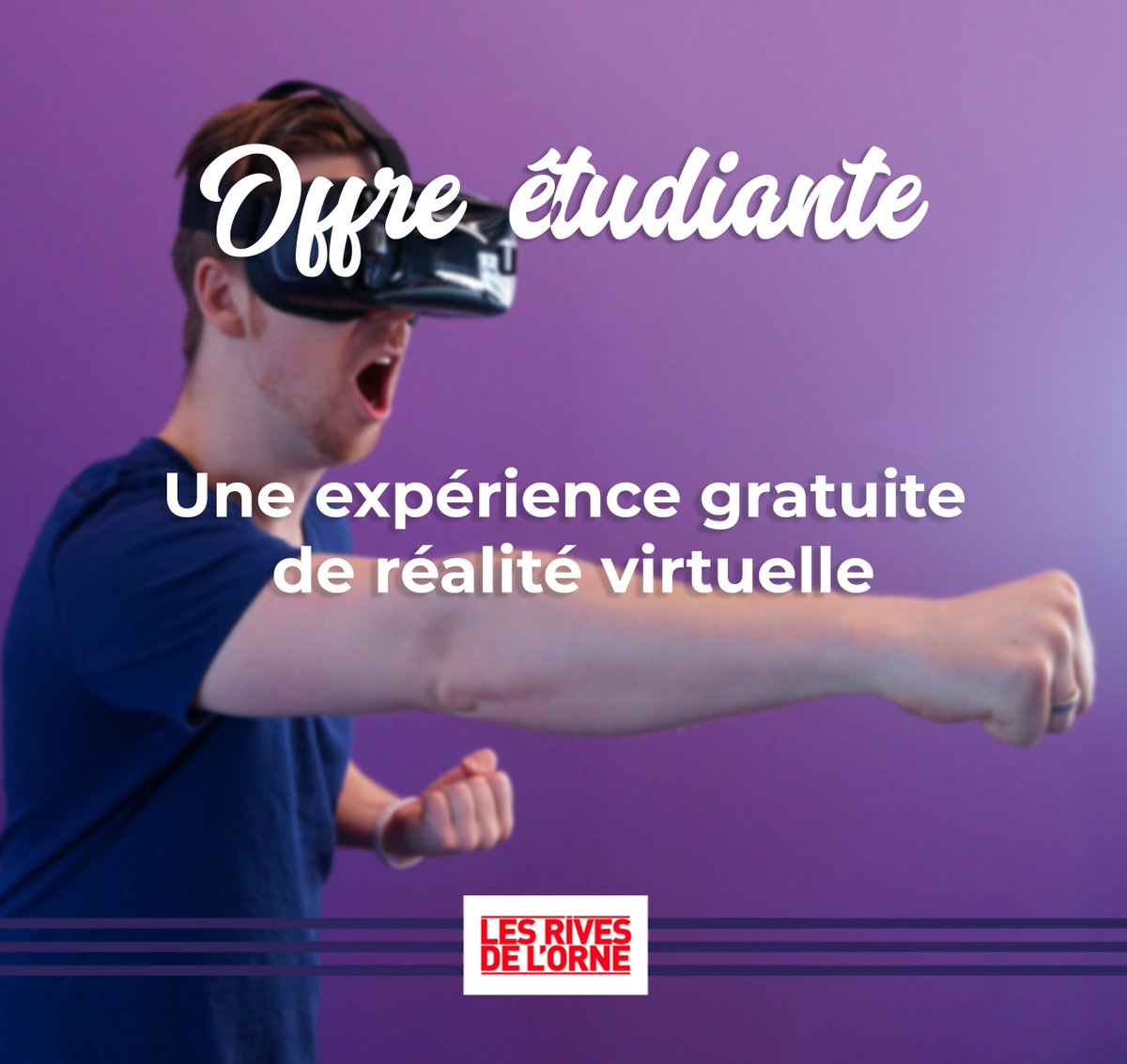 LesRivesdelOrne's tweet photo. [🤠🎮] Une expérience de réalité virtuelle ça vous tente ? 🤩
@Cahem_France offre la possibilité aux étudiants de découvrir gratuitement de nouvelles expériences virtuelles, tous les lundis de 17h à 19h jusqu’au 30 août ! 🥳
Vous venez quand ? 😎

#Rivesdelorne #Cahem #VR https://t.co/dm7MyFAqHJ
