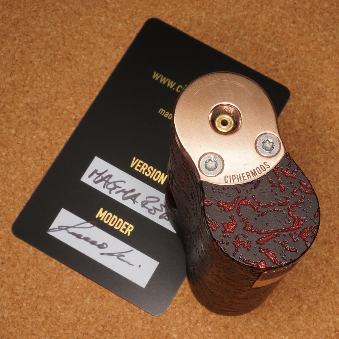 VAlphaline's tweet photo. Cipher mods|Gammon BF Mod "MAGMA RED" F/E 入荷。国内外で入手困難の大人気メカスコンカーです。コンデションは極微細な使用感程度の非常に良好な状態ですので、お見逃し無く!😍😍😍 DM大歓迎 #CipherMods #Gammon #Mech #BF #Mod #MagmaRed #HighEnd #Vape #vape好きな人と繋がりたい #vape放出 https://t.co/7lsUJ4p62B