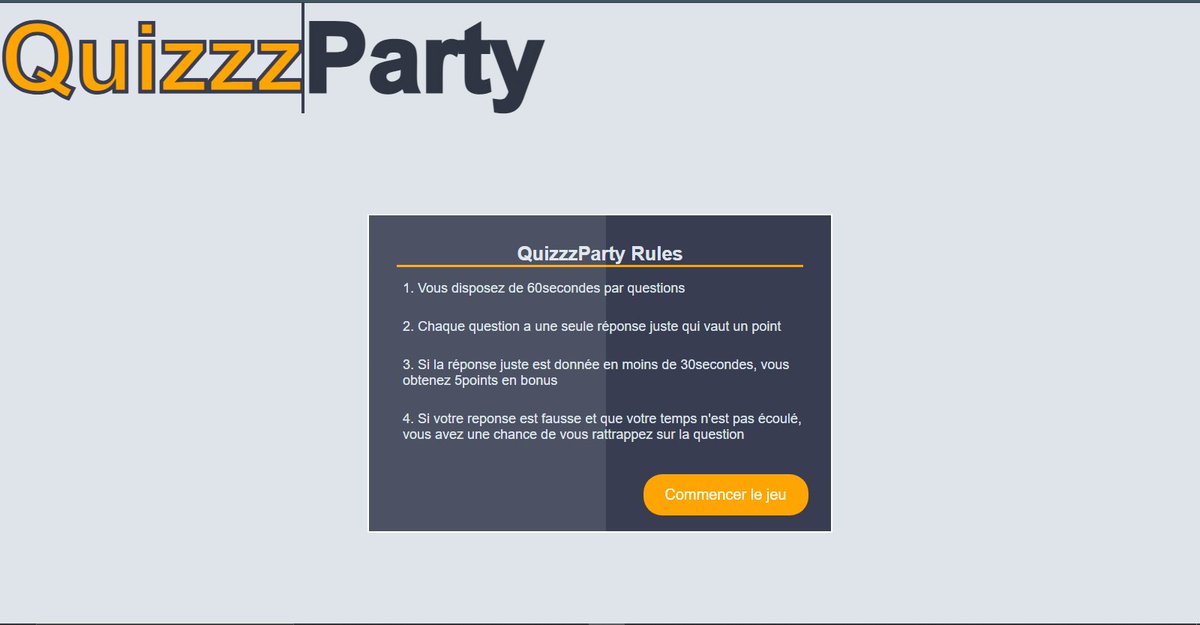 Raissa0132's tweet image. Séance 9: l&apos;orienté objet en javascript (ES6)
ES6 est une version améliorée du javascript.  Il était question d&apos;implémenter un jeu quiz à partir des nouveaux concepts qu&apos;offre ES6. Le rendu est le suivant, pas totalement achevé mais on ne lâche rien ✊🏽🥲
#seedcommunity
#path_web