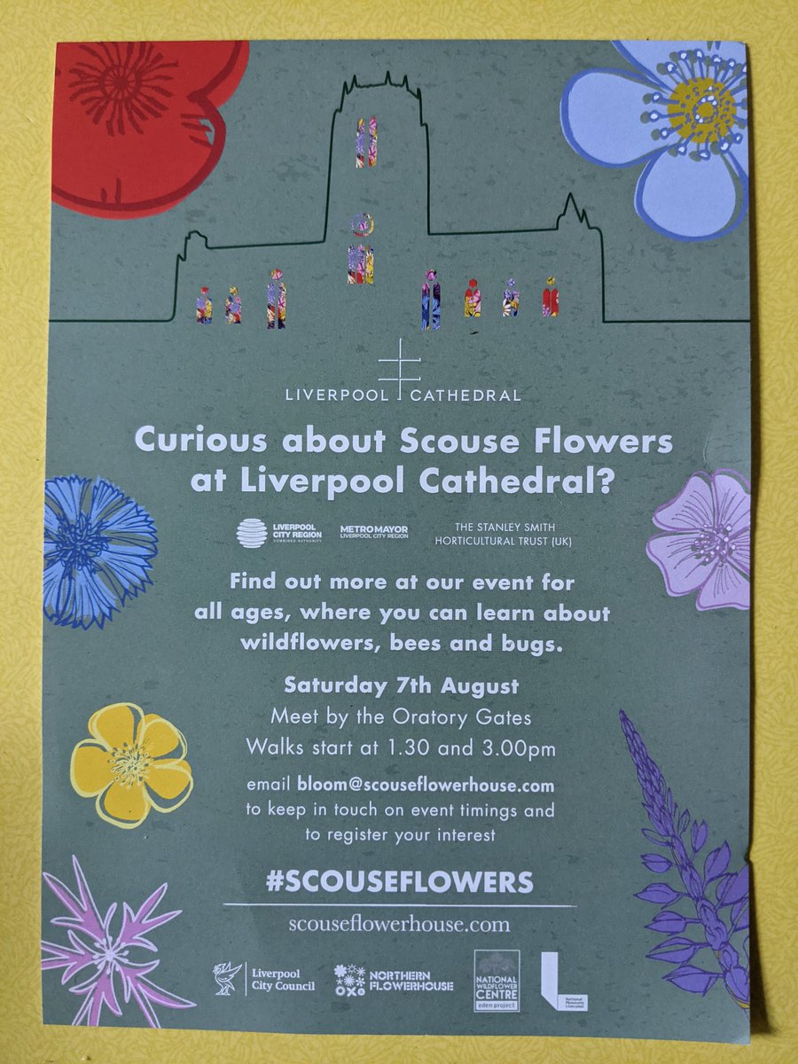 Wild flower walks at Liverpool Cathedral.  Saturday August 7th #scouseflowerhouse